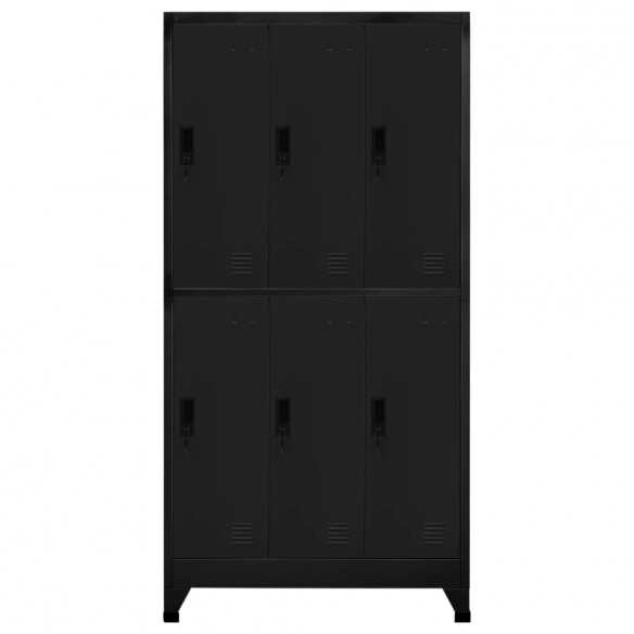 Armoire à casiers Noir 90x45x180 cm Acier