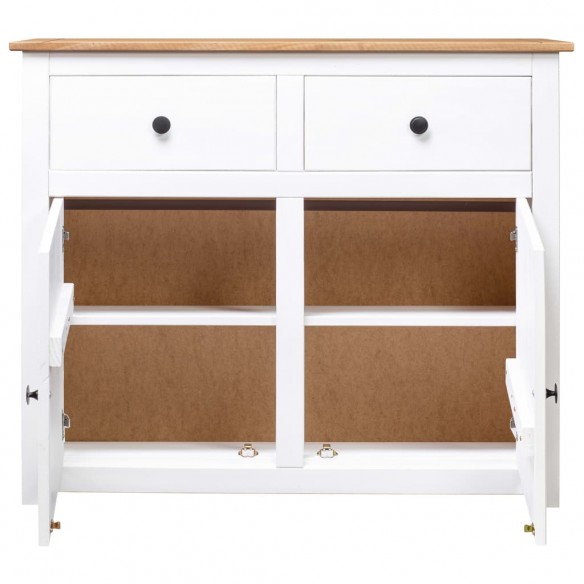 Buffet Blanc 93x40x80 cm Pin Gamme Panama