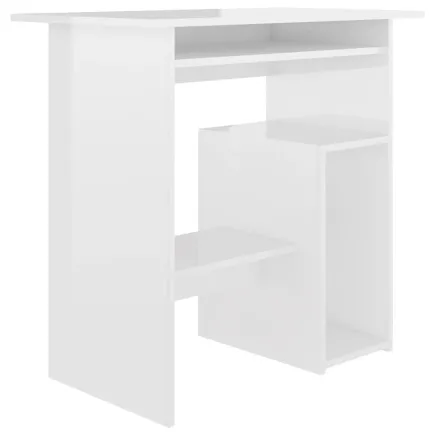 Bureau Blanc brillant 80 x 45 x 74 cm Aggloméré 2