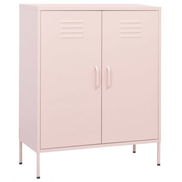 Armoire de rangement Rose 80x35x101,5 cm Acier