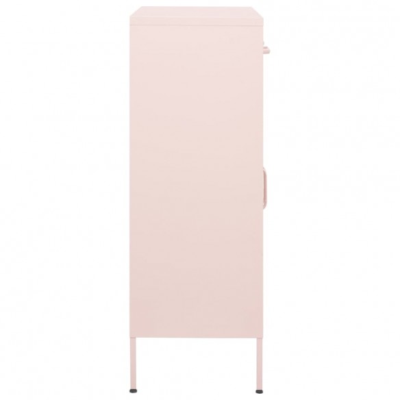 Armoire de rangement Rose 80x35x101,5 cm Acier