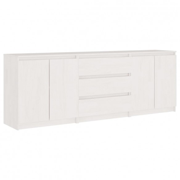 Armoire d'appoint Blanc 180x36x65 cm Bois de pin massif