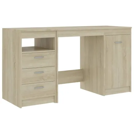 Bureau Chêne sonoma 140x50x76 cm Aggloméré 2