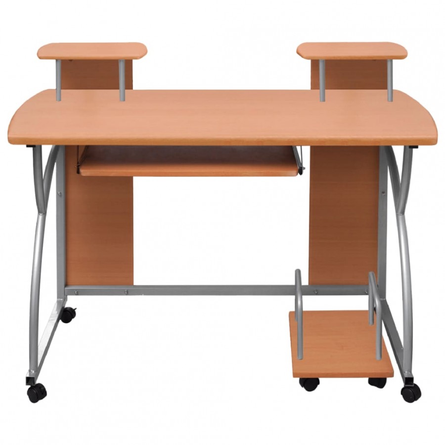 Bureau d'ordinateur Marron 110x52x88,5 cm Bois d’ingénierie