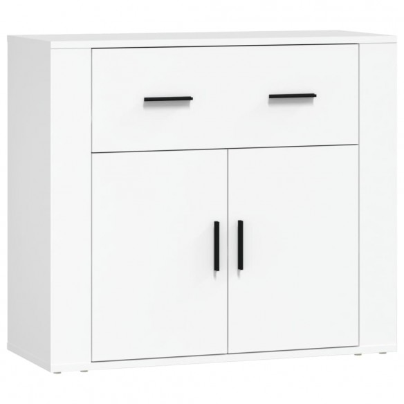 Buffets 3 pcs Blanc Bois d'ingénierie