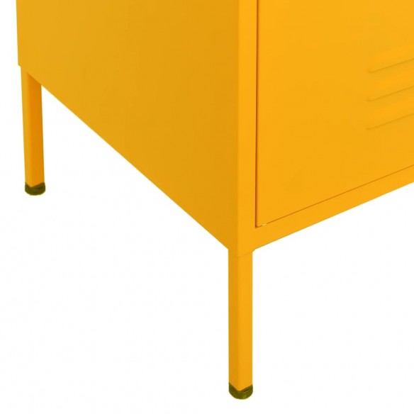 Armoire de rangement Jaune moutarde 80x35x101,5 cm Acier