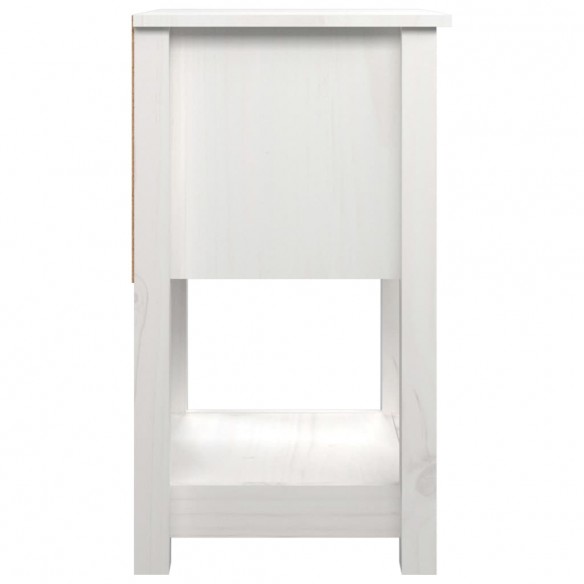 Tables de chevet 2 pcs Blanc 40x35x61,5 cm Bois de pin massif