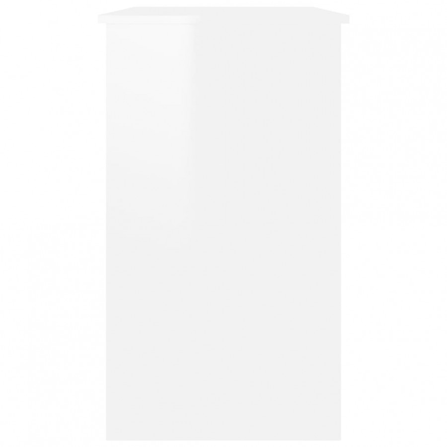 Bureau Blanc brillant 90x45x76 cm Aggloméré