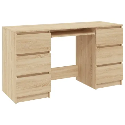 Bureau Chêne sonoma 140x50x77 cm Aggloméré 2