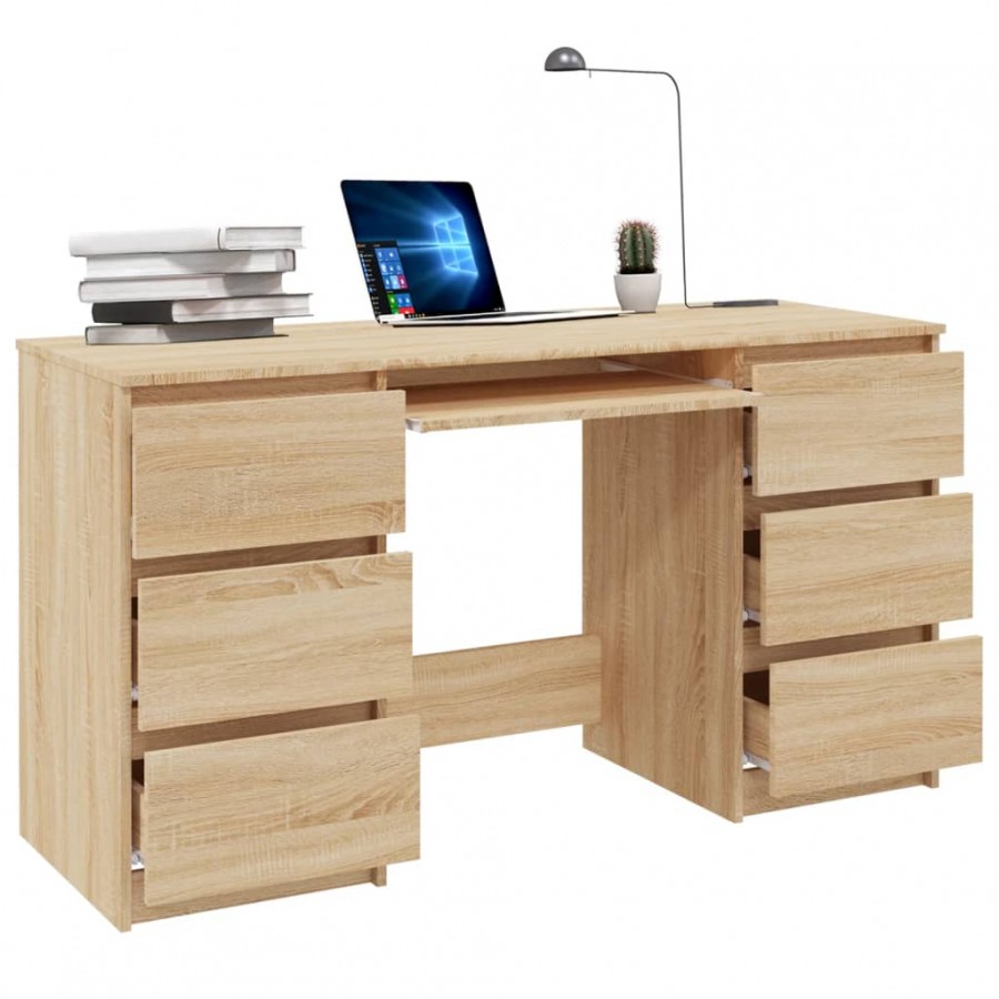 Bureau Chêne sonoma 140x50x77 cm Aggloméré