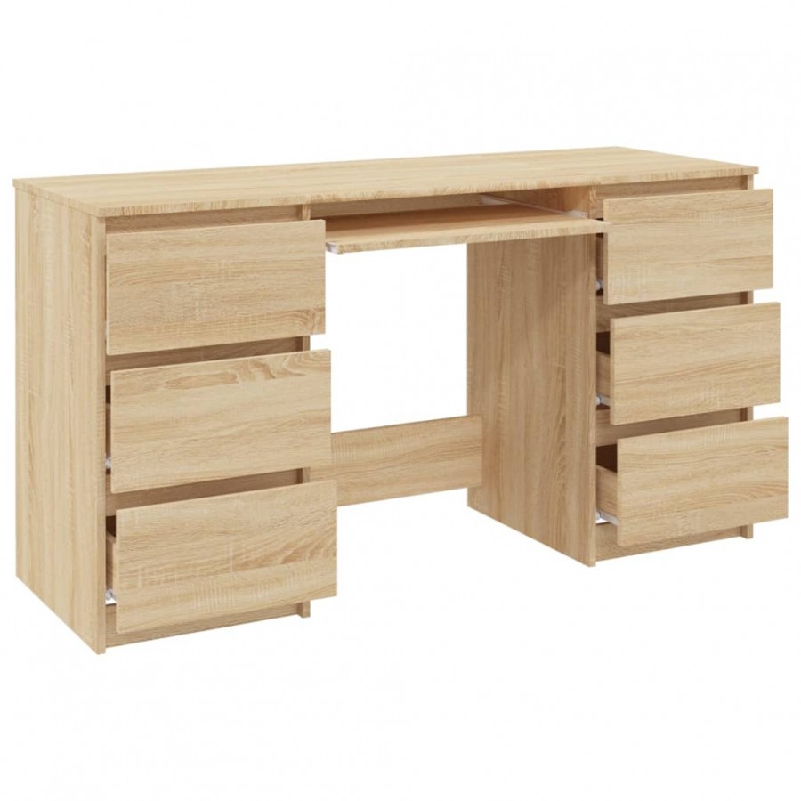 Bureau Chêne sonoma 140x50x77 cm Aggloméré