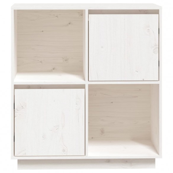 Buffet Blanc 74x35x80 cm Bois massif de pin