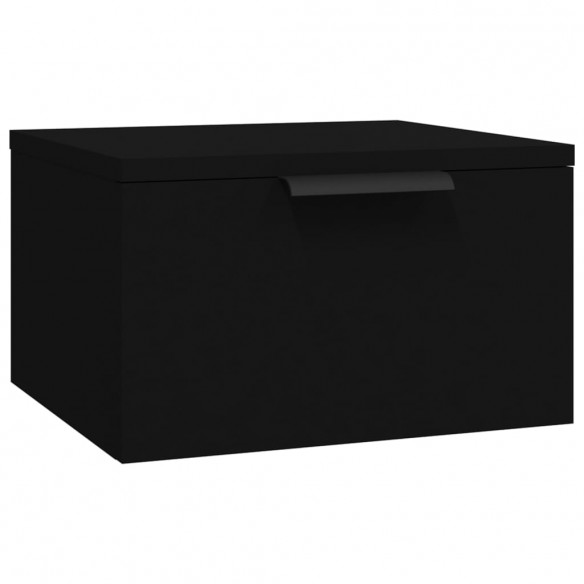 Tables de chevet murales 2 pcs noir 34x30x20 cm