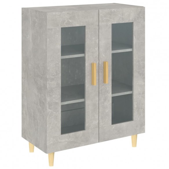 Buffet gris béton 69,5x34x90 cm bois d'ingénierie