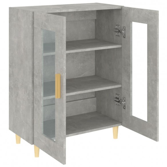 Buffet gris béton 69,5x34x90 cm bois d'ingénierie