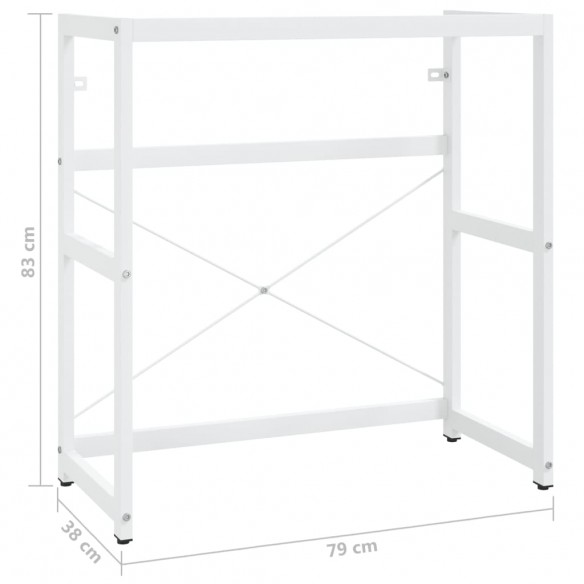 Cadre de lavabo de salle de bain Blanc 79x38x83 cm Fer