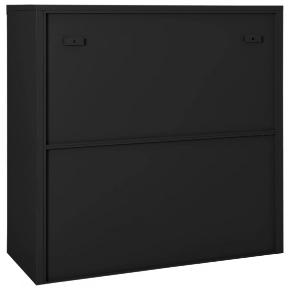 Armoire à portes coulissantes avec jardinière Anthracite Acier