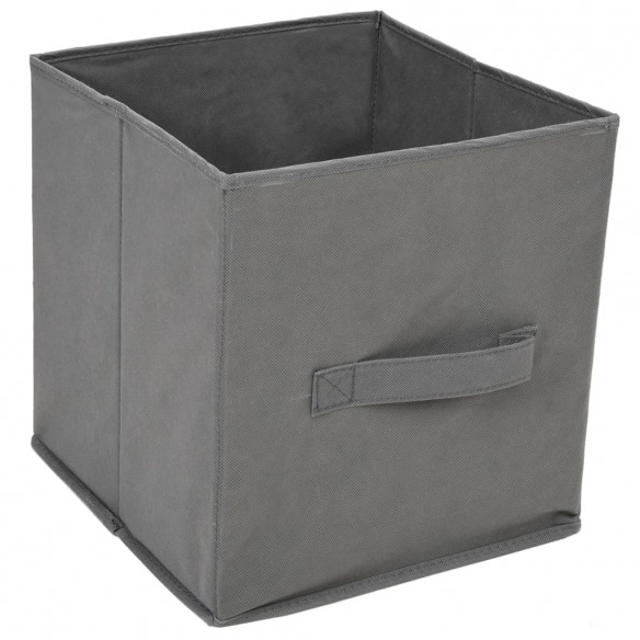 Armoire de rangement 3 tiroirs en tissu Gris 34x34x101 cm Acier