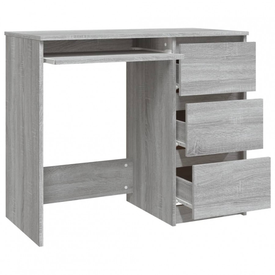 Bureau Sonoma gris 90x45x76 cm 