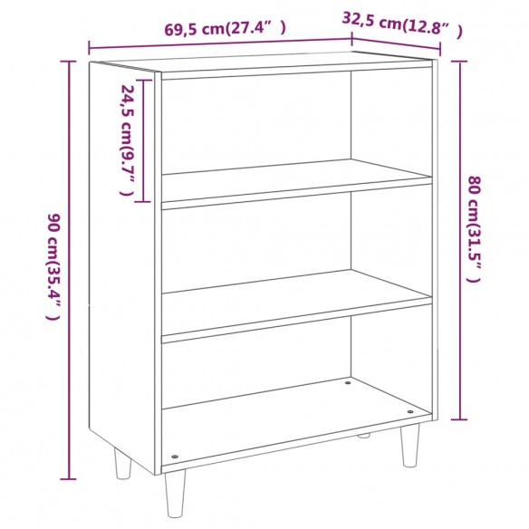 Buffet Chêne sonoma 69,5x32,5x90 cm Bois d'ingénierie