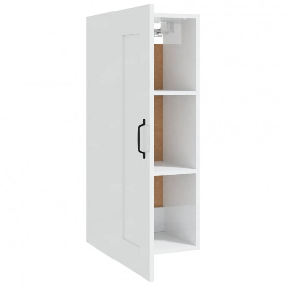 Armoire suspendue Blanc brillant 35x34x90 cm Bois d'ingénierie