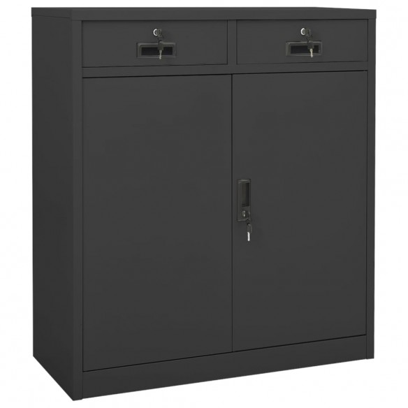 Armoire de bureau et jardinière Anthracite 90x40x125 cm Acier