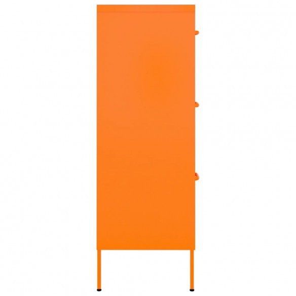 Armoire à tiroirs Orange 80x35x101,5 cm Acier