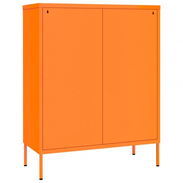 Armoire à tiroirs Orange 80x35x101,5 cm Acier