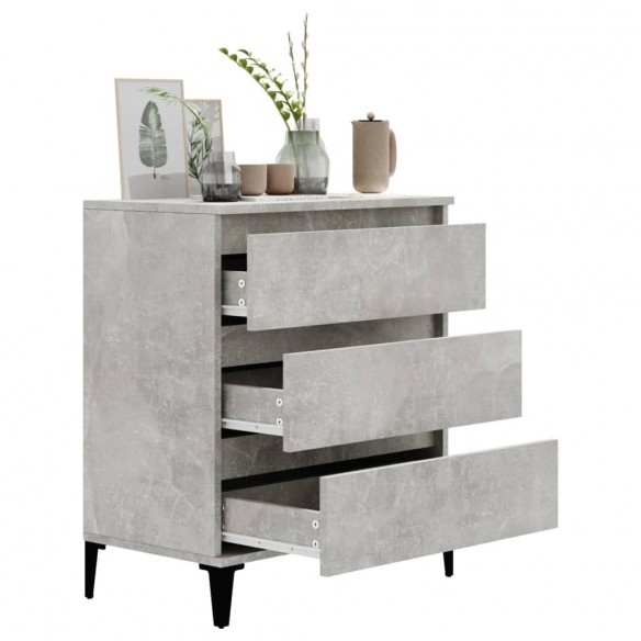 Buffet Gris béton 60x35x70 cm Bois d'ingénierie