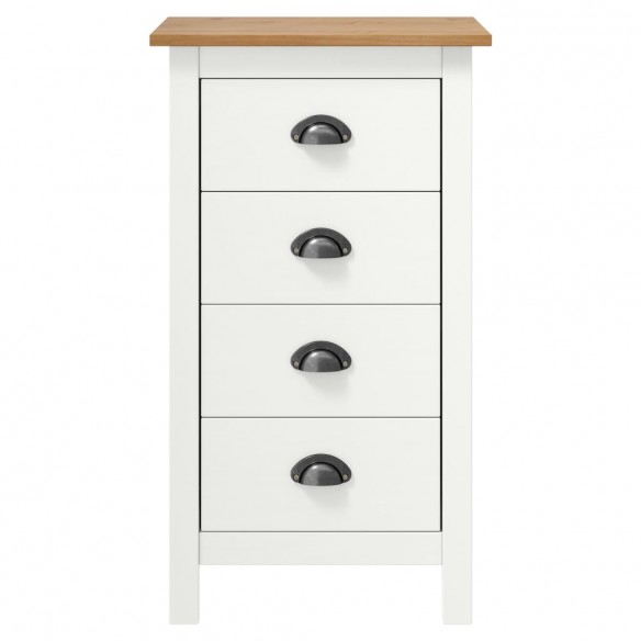 Buffet Hill Blanc 46x35x80 cm Bois de pin solide