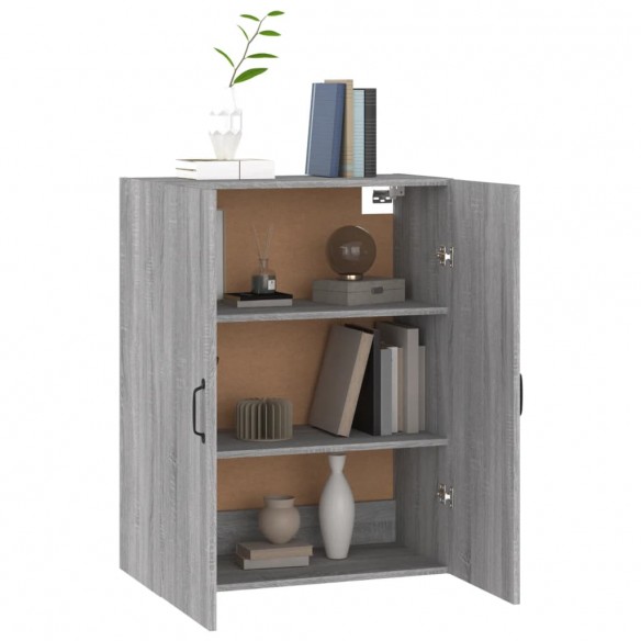 Armoire suspendue Sonoma gris 69,5x34x90 cm Bois d'ingénierie