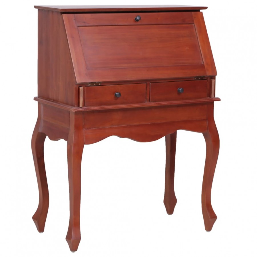 Bureau secrétaire Marron 78x42x103 cm Bois d'acajou massif