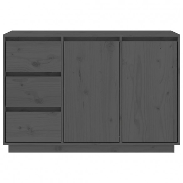 Buffet Gris 111x34x75 cm Bois massif de pin