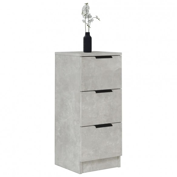 Buffet Gris béton 30x30x70 cm Bois d'ingénierie