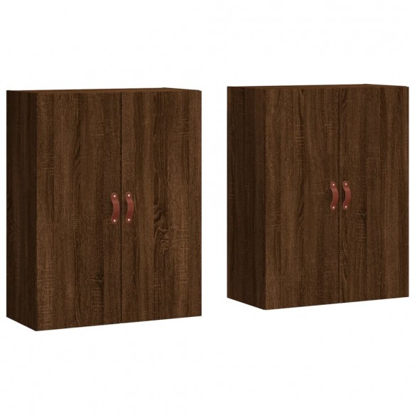 Armoires murales 2 pcs chêne marron 69,5x34x90 cm