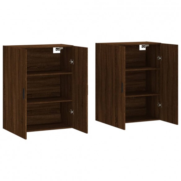 Armoires murales 2 pcs chêne marron 69,5x34x90 cm