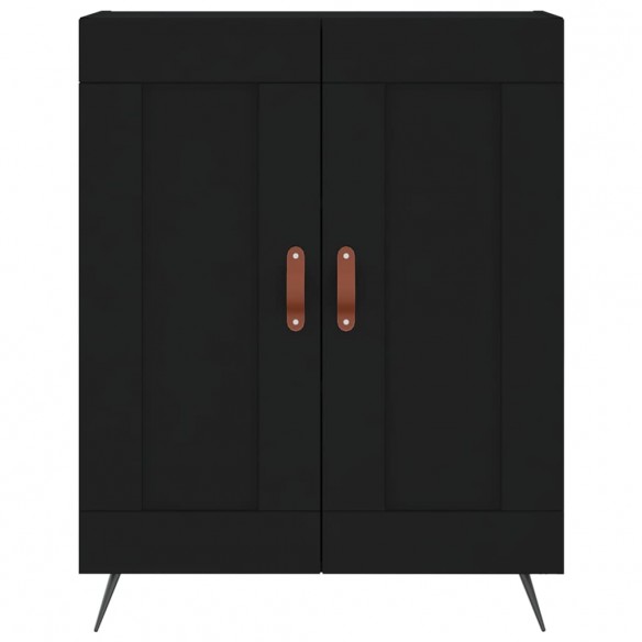 Buffet haut Noir 69,5x34x180 cm Bois d'ingénierie