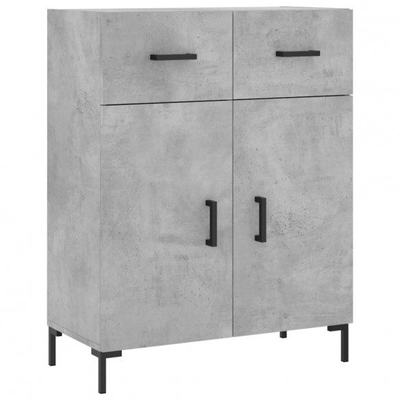 Buffet haut Gris béton 69,5x34x180 cm Bois d'ingénierie