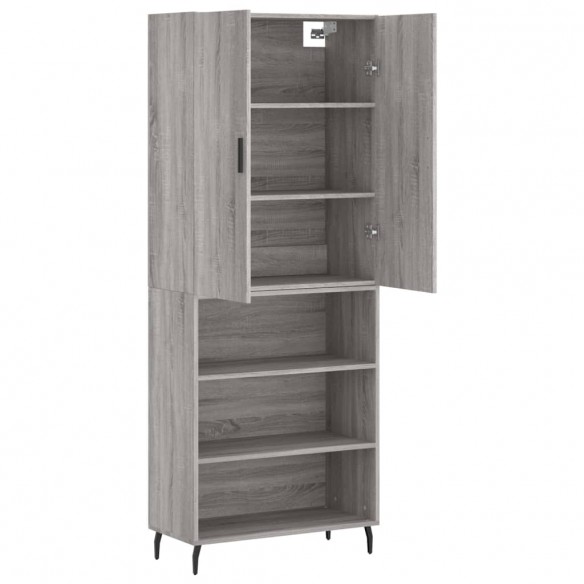 Buffet haut Sonoma gris 69,5x34x180 cm Bois d'ingénierie