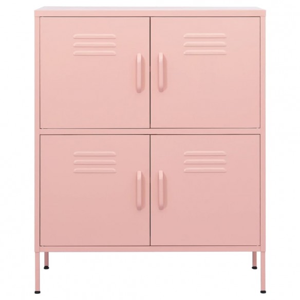 Armoire de rangement Rose 80x35x101,5 cm Acier