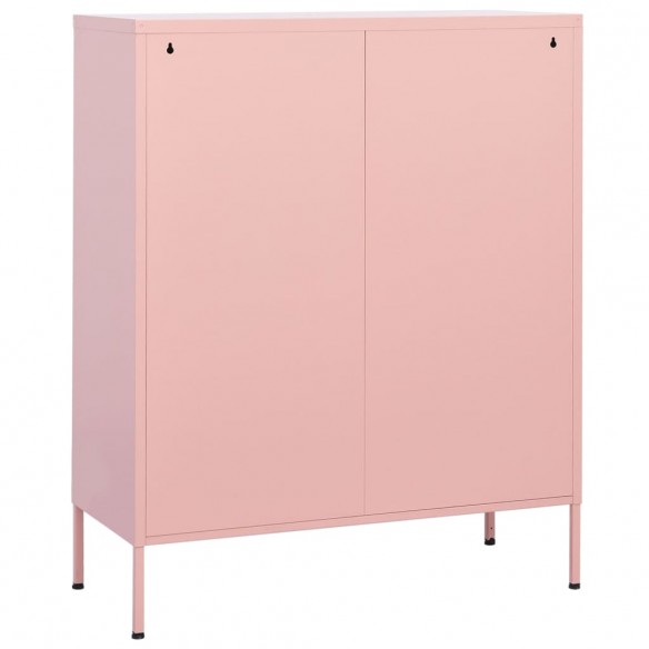 Armoire de rangement Rose 80x35x101,5 cm Acier