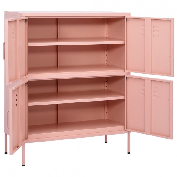 Armoire de rangement Rose 80x35x101,5 cm Acier