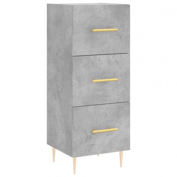 Buffet haut Gris béton 34,5x34x180 cm Bois d'ingénierie