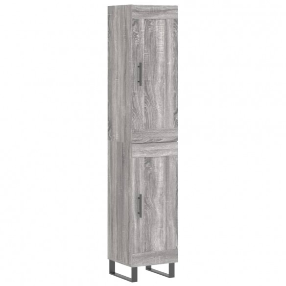 Buffet haut Sonoma gris 34,5x34x180 cm Bois d'ingénierie