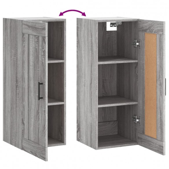 Armoire murale sonoma gris 34,5x34x90 cm bois d'ingénierie