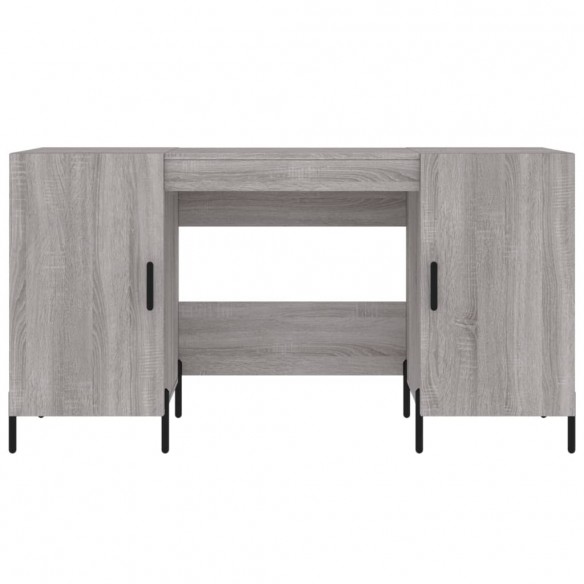 Bureau sonoma gris 140x50x75 cm bois d'ingénierie