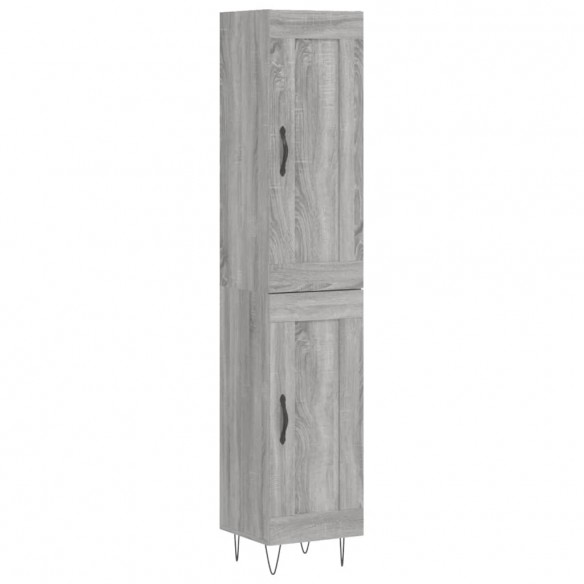 Buffet haut Sonoma gris 34,5x34x180 cm Bois d'ingénierie