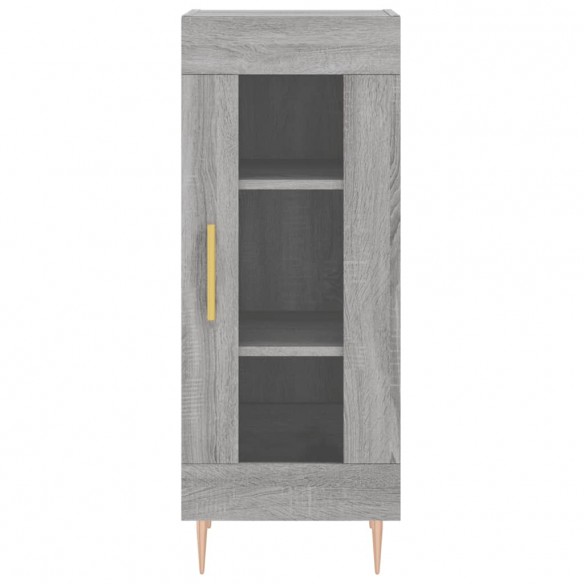 Buffet haut sonoma gris 34,5x34x180 cm bois d'ingénierie