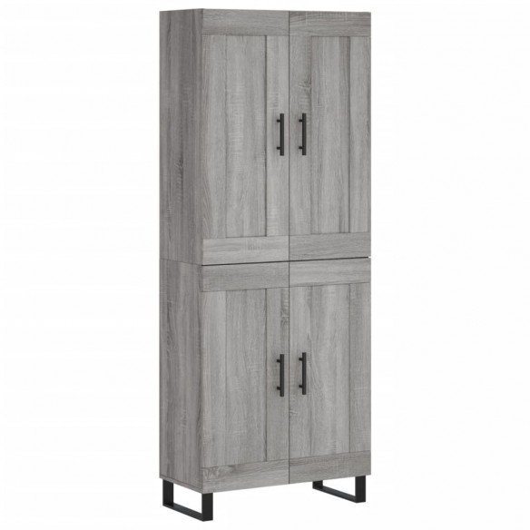 Buffet haut Sonoma gris 69,5x34x180 cm Bois d'ingénierie