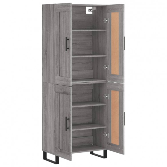 Buffet haut Sonoma gris 69,5x34x180 cm Bois d'ingénierie